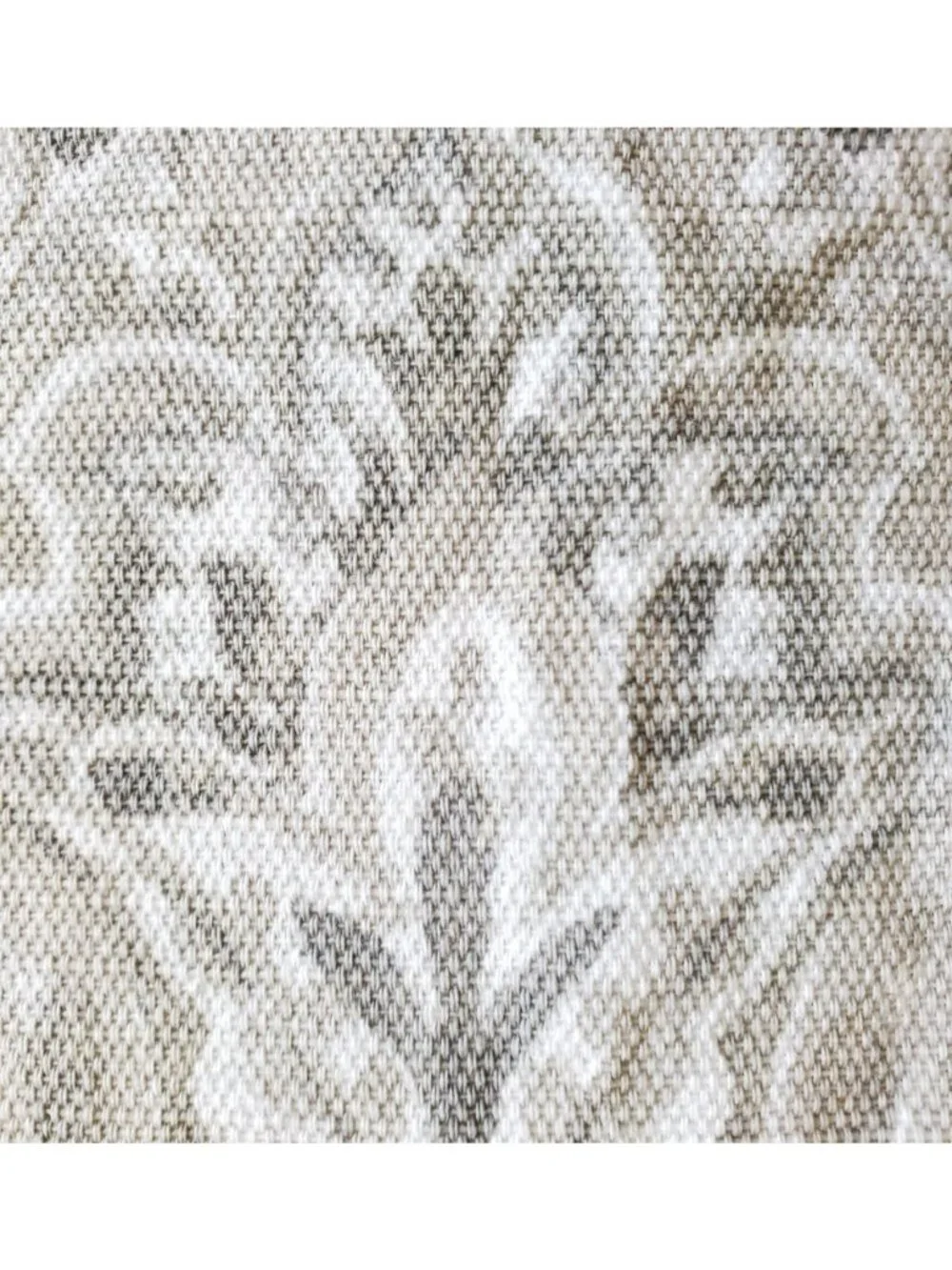 NOS Vtg Envogue Paisley Shower Curtain 72x72 Beige White 100% Cotton Exotic Boho